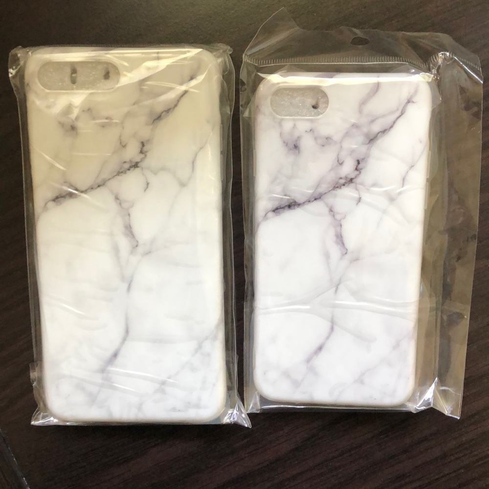 iPhone 6/7/8 marble cases. Regular and plus.